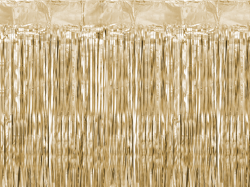 [CRT3S-019L] Rideau à Frange Satin Or de largeur 100cm et hauteur 200cm 