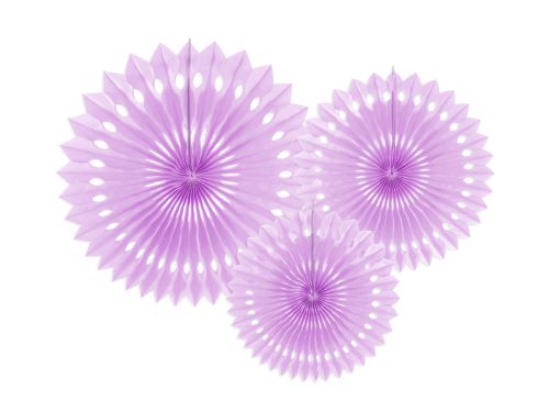 [RPB1-002] Lot de 3 Rosettes décorative de diamètre 20/25/30cm Violet