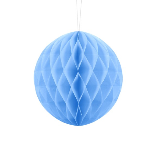 [KB10-011J] Boule Alvéolée décorative de diamètre 10cm Bleu