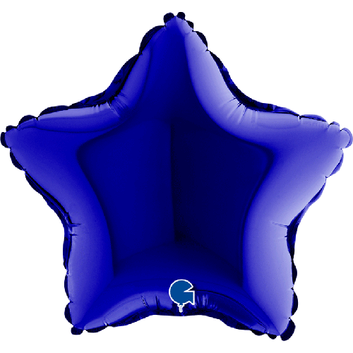 Ballons Aluminium Étoiles Bleu Capri - Grabo